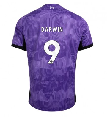 Lacne Muži Futbalové dres Liverpool Darwin Nunez #9 2023-24 Krátky Rukáv - Tretina